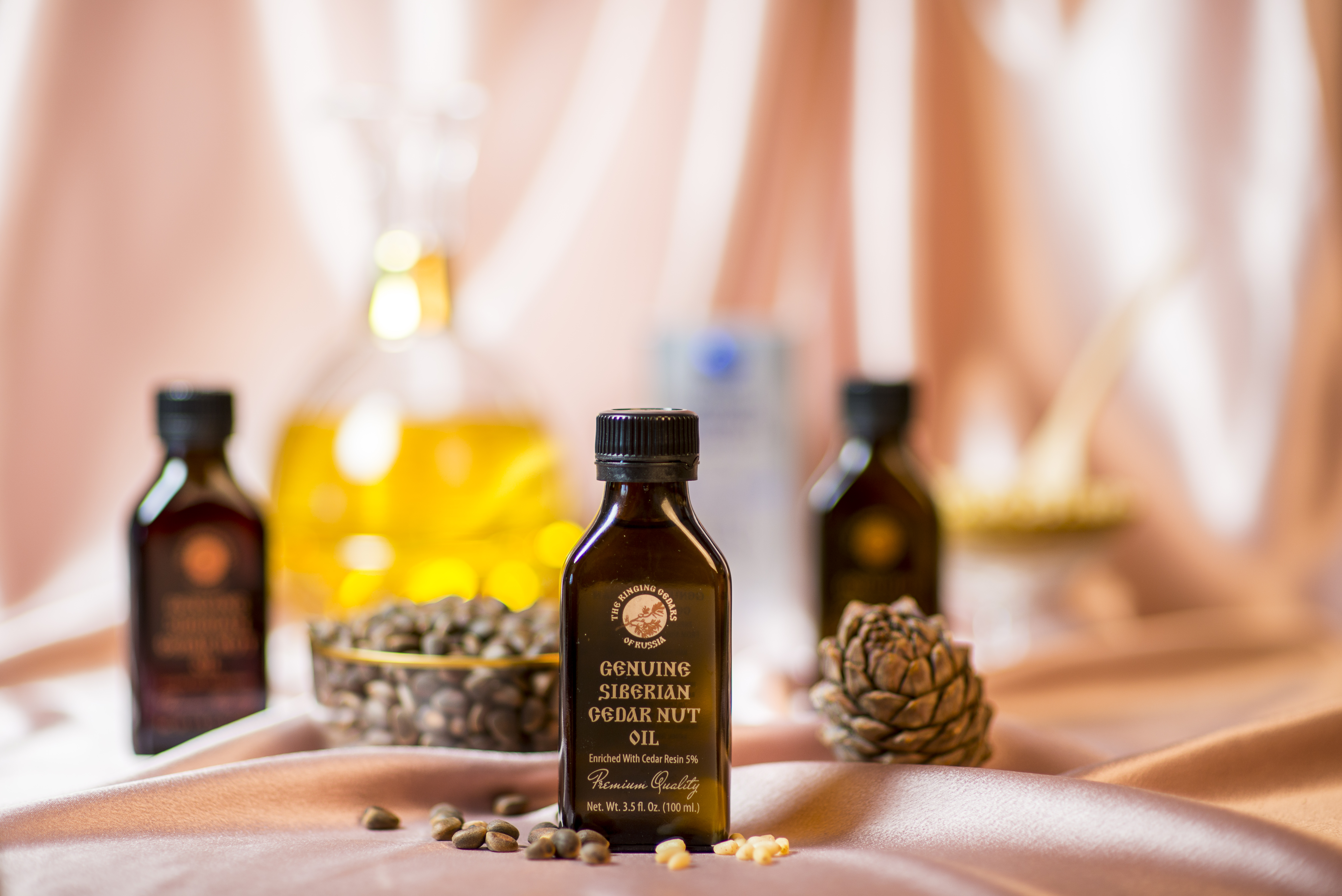 The use of cedar nut oil enriched with cedar resin in skin and hair care