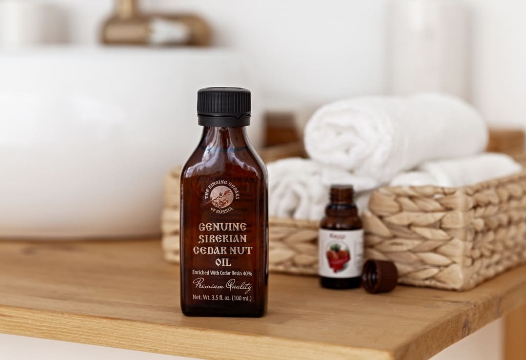 Cedar nut oil enriched with cedar resin for body contouring