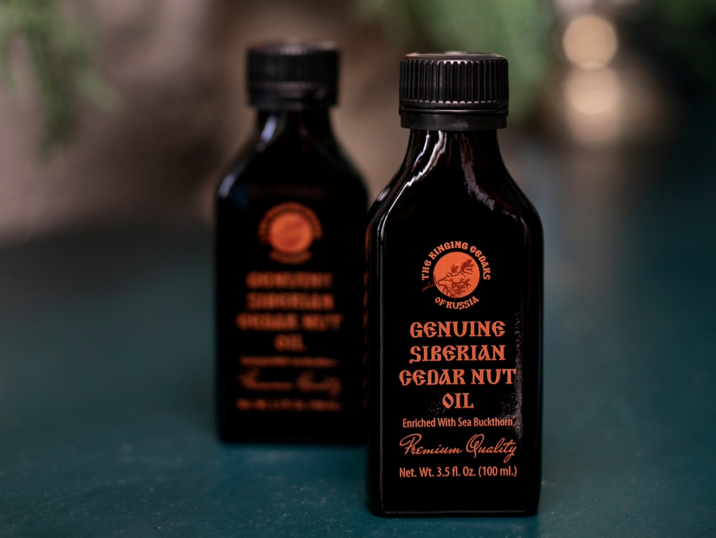 Cedar nut oil enriched with sea buckthorn for bronchitis and pneumonia