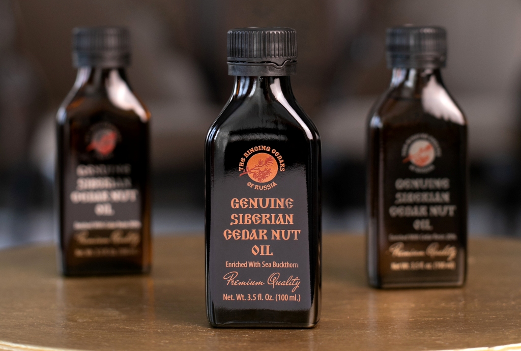 Cedar nut oil enriched with sea buckthorn for vision problems
