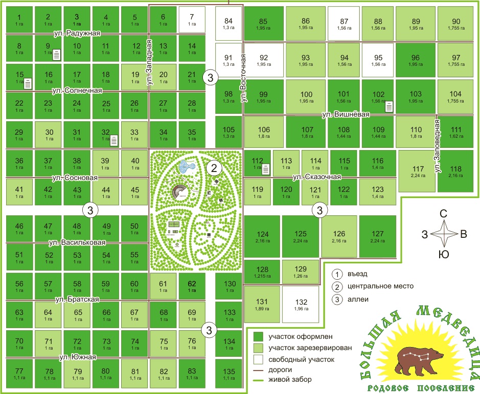 The master plan of the kin's settlement Bolshaya Medveditsa